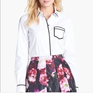 Pink Tartan One-Pocket Trompe l'Oeil Shirt
